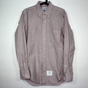 Thom Browne Mens 2 Striped Button Up Shirt Q897